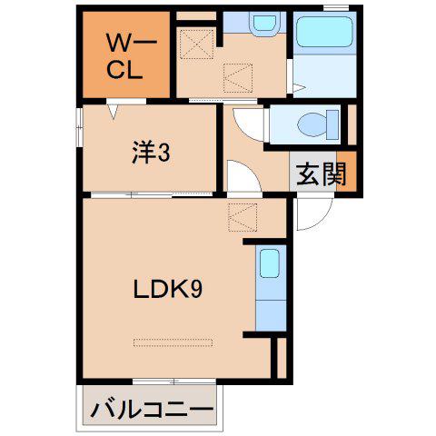 グレイスコート(1LDK/1階)の間取り写真