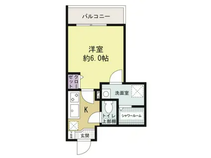 GREENHILLV(1K/1階)の間取り写真