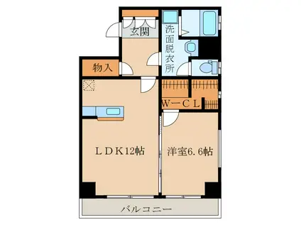 EVIDENCE TOWER(1LDK/5階)の間取り写真