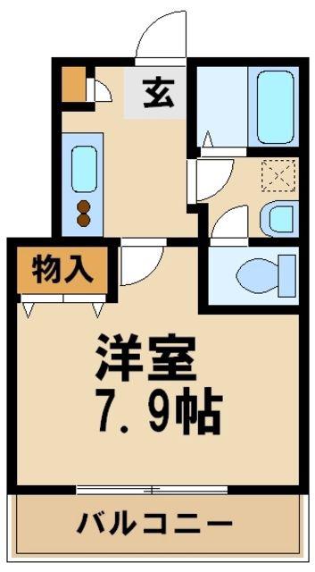 サンノクスAP(1K/1階)の間取り写真