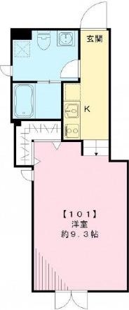 LAPIS COURT YOTSUYA(1K/1階)の間取り写真