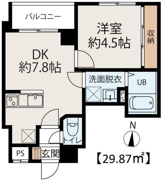 CONNECT PARK HILLS千葉中央(1DK/5階)の間取り写真