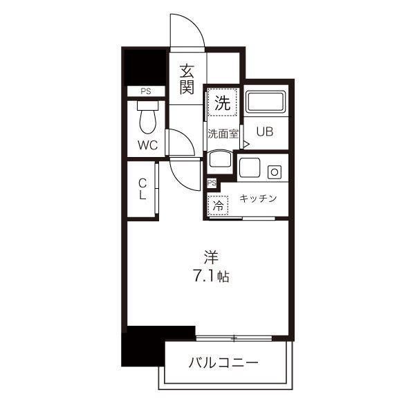 DELCCS SINAGAWA(1K/3階)の間取り写真
