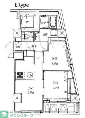 レアライズ町屋(2LDK/5階)の間取り写真
