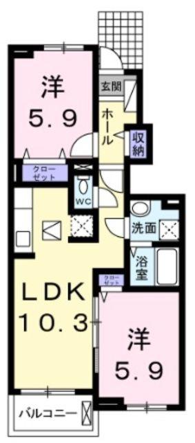 グレイス泉橋(2LDK/1階)の間取り写真