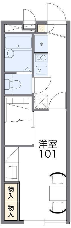 レオパレス鶴崎III(1K/2階)の間取り写真