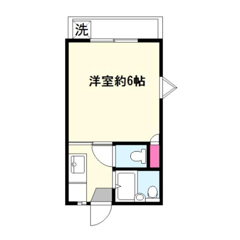 コンフレール旭(1K/2階)の間取り写真