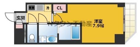 エスリード新栄デュオ(1K/3階)の間取り写真