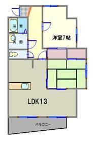 ドリームA(2LDK/1階)の間取り写真