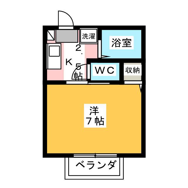 フレグランスウィング(1K/1階)の間取り写真