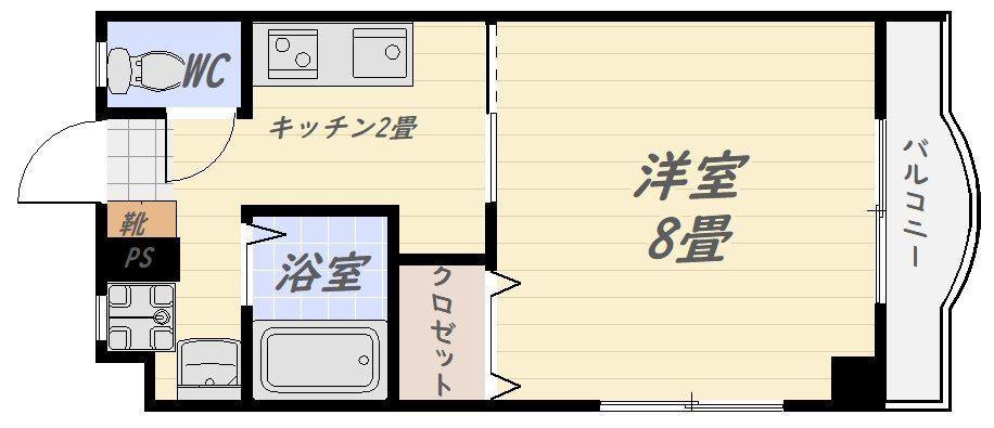 スミトモマンション荒田(1K/1階)の間取り写真