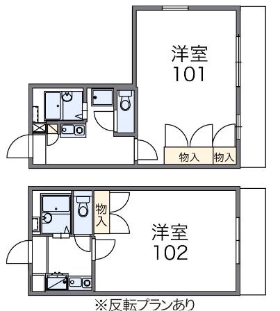 レオパレスさくら(1K/2階)の間取り写真