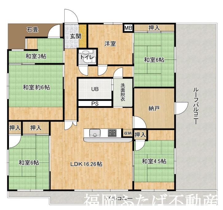 ディアス宮嵜(6LDK/5階)の間取り写真