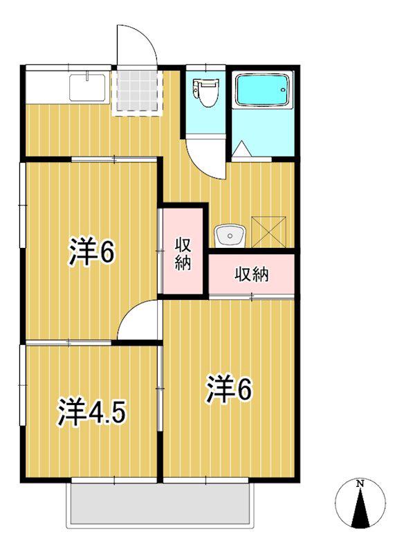 平成ハイツ(3K/2階)の間取り写真