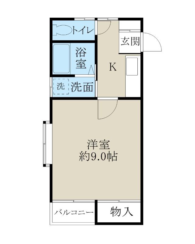 コーポラス米山(1K/1階)の間取り写真