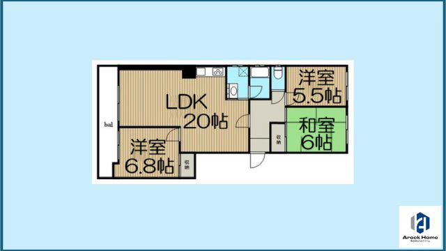 ルミエール春丘(3LDK/3階)の間取り写真