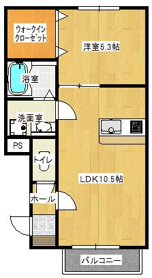 SA04(1LDK/2階)の間取り写真