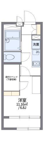 レオパレスエイト(1K/1階)の間取り写真