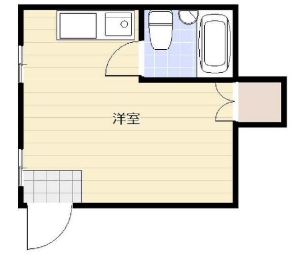 樫山ビル若葉荘(ワンルーム/4階)の間取り写真