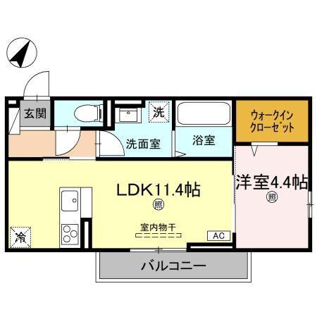 クライノートA(1LDK/3階)の間取り写真