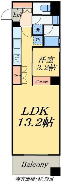 レスピール押上(1LDK/5階)の間取り写真