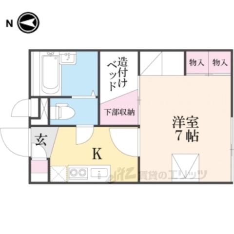 レオパレスレミネンス(1K/1階)の間取り写真