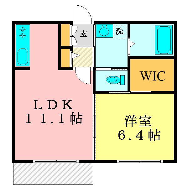 ガーデンヒルズ柏(1LDK/2階)の間取り写真