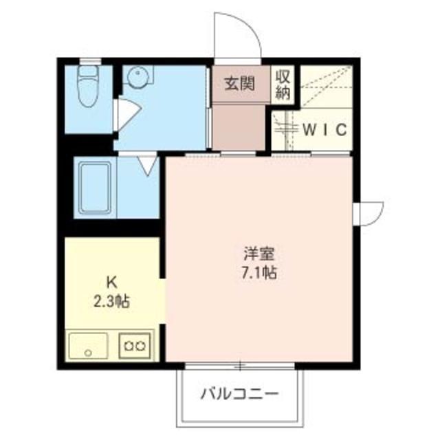 ベルコリーヌ(1SK/1階)の間取り写真