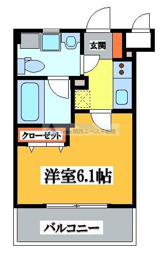 リッツ小阪(1K/6階)の間取り写真