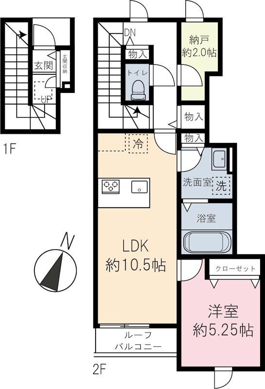 チョトラ新大塚(1SLDK/2階)の間取り写真