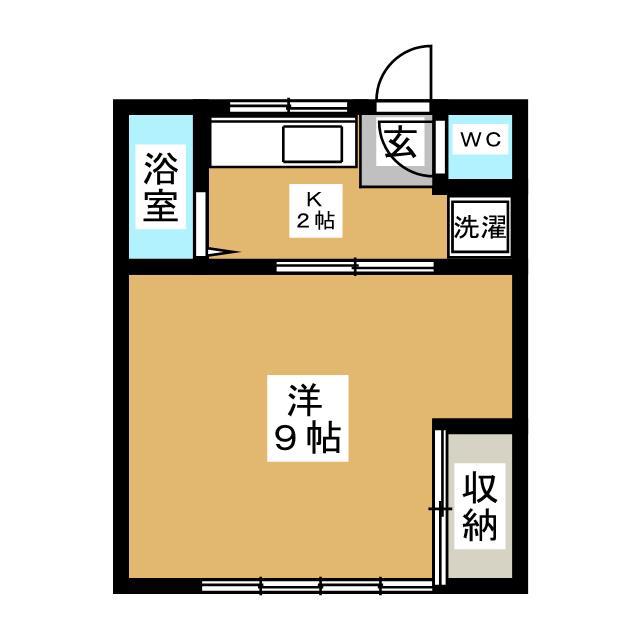 コーポエイト(1K/1階)の間取り写真