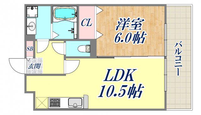 ナイスコートⅡ(1LDK/1階)の間取り写真