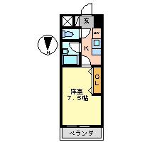 フィール大須(1K/7階)の間取り写真