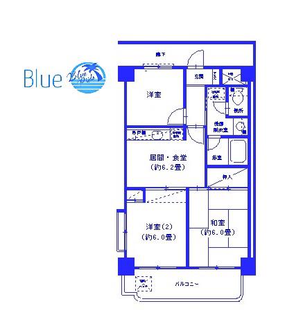 キャッスルマンションヨコハマ高島台(3DK/1階)の間取り写真