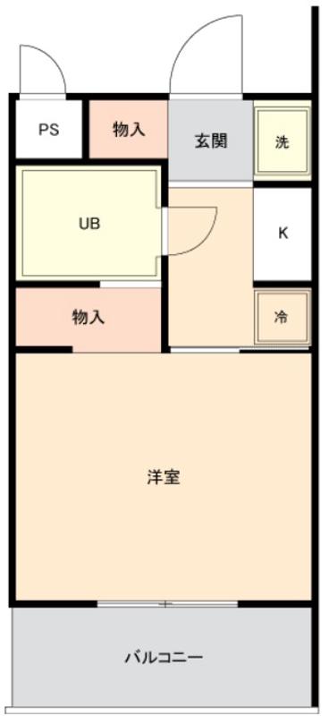 トップ新狭山第2(ワンルーム/2階)の間取り写真