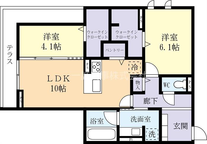 GRARIE(2LDK/1階)の間取り写真
