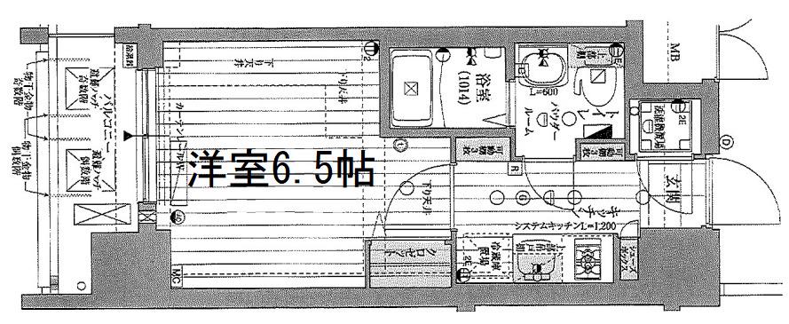 レジュールアッシュ梅田NEX(1K/10階)の間取り写真