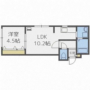 SUPERIAGE伏見(1LDK/3階)の間取り写真