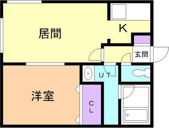 カーサノルテ美園(1LDK/2階)の間取り写真