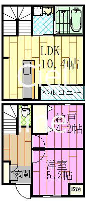 メルラス浦安(2LDK/1階)の間取り写真