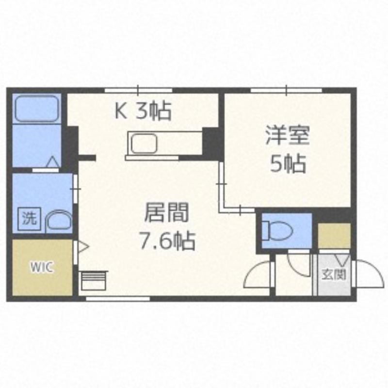 ラフレーズ学園前(1LDK/4階)の間取り写真