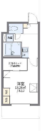 レオパレスパルコートA(1K/2階)の間取り写真