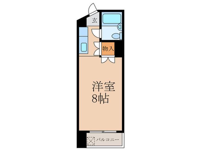 コーポラス中原(ワンルーム/3階)の間取り写真
