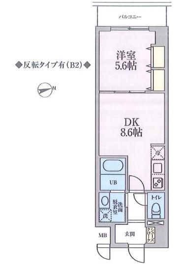 LA・GLYCINE(1DK/3階)の間取り写真