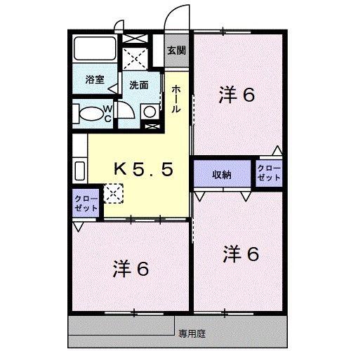 JR和歌山線 布施屋駅 徒歩8分 2階建 築30年(3K/1階)の間取り写真