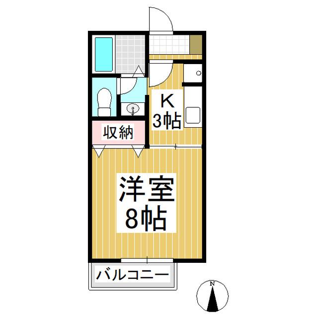 ラミレス(1K/1階)の間取り写真