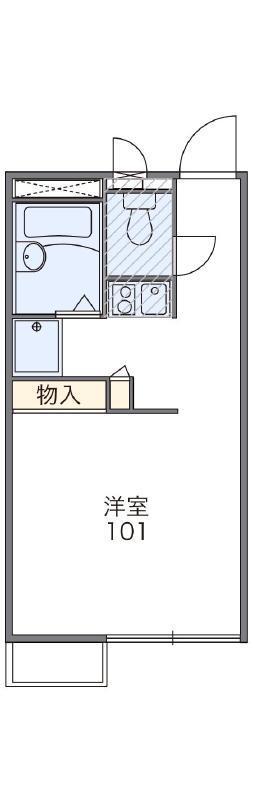 レオパレス葵(1K/1階)の間取り写真