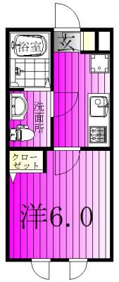 KEIAI RESIDENCE 松戸(1K/1階)の間取り写真