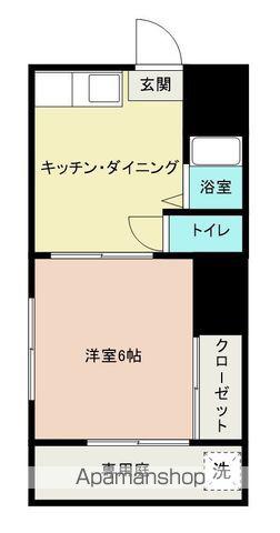 ヌメルスV(1DK/1階)の間取り写真