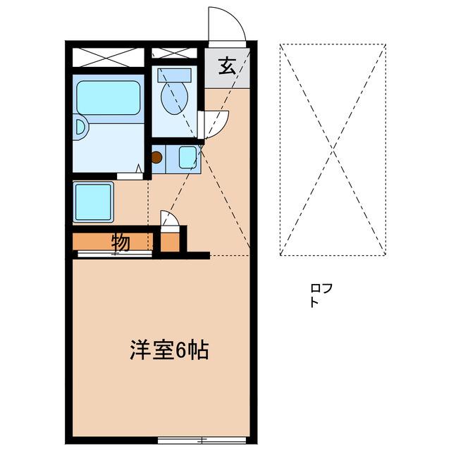 LA・MER・II(ワンルーム/2階)の間取り写真